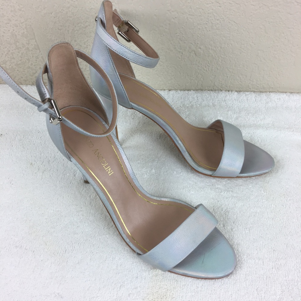 ENZO ANGIOLINI | Light Blue Holographic Heels